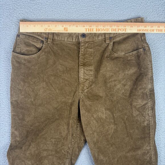 LL Bean Corduroy Pants Mens 35x30 Brown Natural Fit Stretch Country 502838 Gorp - Picture 7 of 12